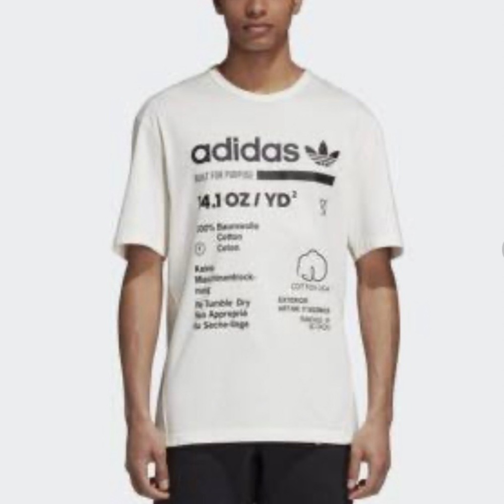 [Adidas] Classic White Built For Purpose  Graphic Logo Tee